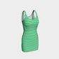 Striped Bodycon Dress - White on Green - SummerTies