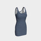 Striped Bodycon Dress - White on Navy - SummerTies