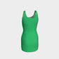 Solid Bodycon Dress - Green