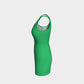 Solid Bodycon Dress - Green