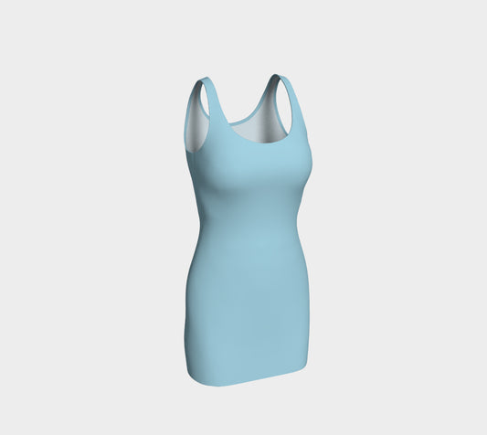 Solid Bodycon Dress - Light Blue