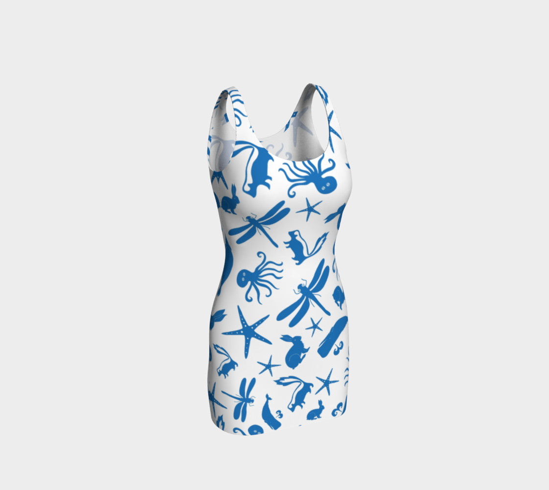 Multi Creature Bodycon Dress - SummerTies