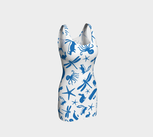 Multi Creature Bodycon Dress - SummerTies