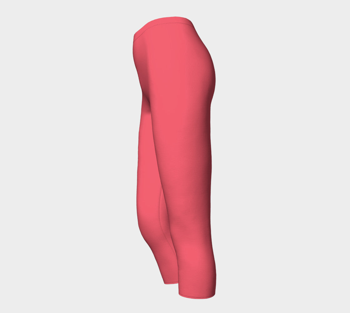 Solid Adult Capris - Coral - SummerTies