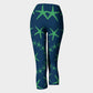Starfish Adult Capris - Green on Navy - SummerTies