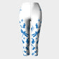 Multi Creature Adult Capris - Blue on White - SummerTies