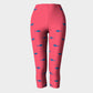 Shark Adult Capris - Blue on Coral - SummerTies