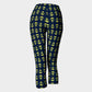 Anchor Toss Adult Capris - Yellow on Navy - SummerTies