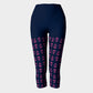 Anchor Legs and Hip Adult Capris - Pink on Navy - SummerTies