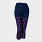 Anchor Legs and Hip Adult Capris - Pink on Navy - SummerTies