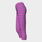 Striped Adult Capris - Blue on Pink - SummerTies