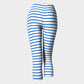 Striped Adult Capris - Blue on White - SummerTies