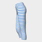 Striped Adult Capris - Blue on White - SummerTies