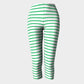 Striped Adult Capris - Green on White - SummerTies