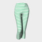 Striped Adult Capris - Green on White - SummerTies