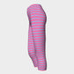 Striped Adult Capris - Light Blue on Pink - SummerTies