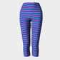 Striped Adult Capris - Pink on Blue - SummerTies