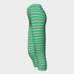 Striped Adult Capris - Light Pink on Green - SummerTies