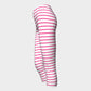 Striped Adult Capris - Pink on White - SummerTies
