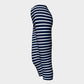 Striped Adult Capris - White on Navy - SummerTies