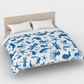 Multi Creature - Duvet Cover - Blue on White