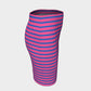 Striped Fitted Skirt - Blue on Pink - SummerTies