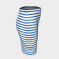 Striped Fitted Skirt - Blue on White - SummerTies