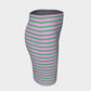 Striped Fitted Skirt - Green on Light Pink - SummerTies