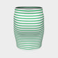 Striped Fitted Skirt - Green on White - SummerTies