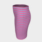 Striped Fitted Skirt - Light Blue on Pink - SummerTies