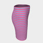 Striped Fitted Skirt - Light Blue on Pink - SummerTies