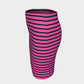 Striped Fitted Skirt - Navy on Pink - SummerTies