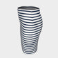 Striped Fitted Skirt - Navy on White - SummerTies