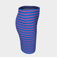 Striped Fitted Skirt - Pink on Blue - SummerTies