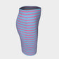 Striped Fitted Skirt - Pink on Light Blue - SummerTies