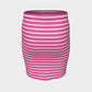 Striped Fitted Skirt - White on Pink - SummerTies