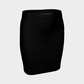 Solid Fitted Skirt - Black - SummerTies