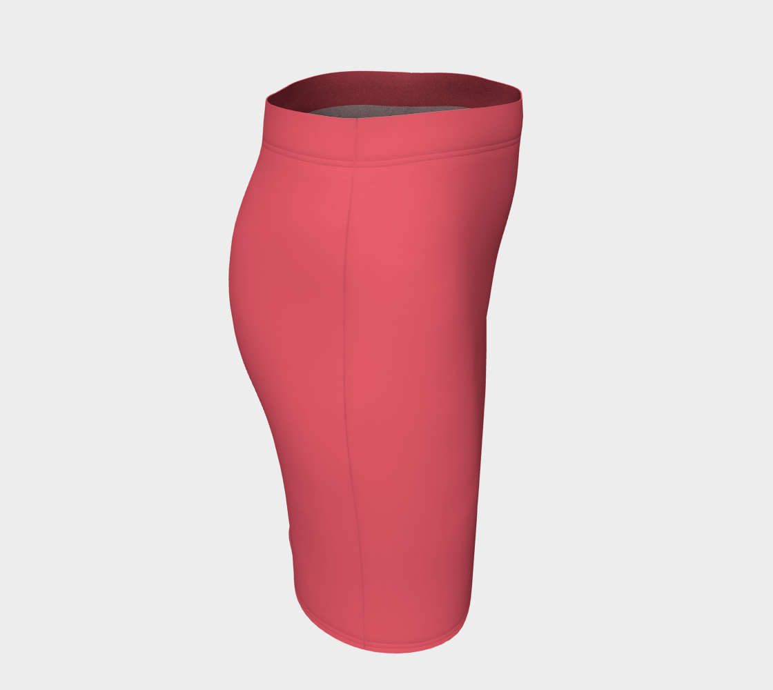 Solid Fitted Skirt - Coral - SummerTies