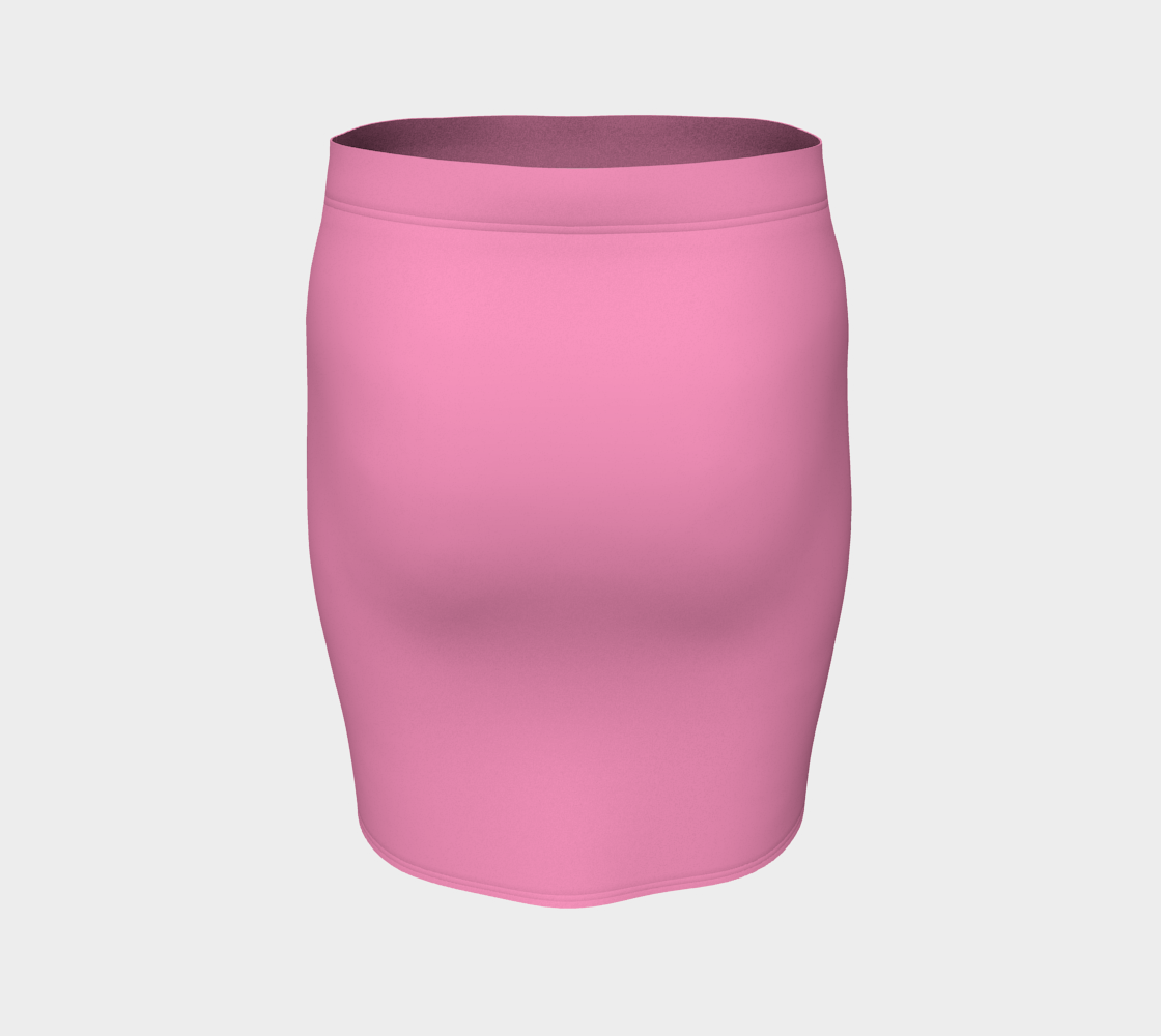 Solid Fitted Skirt - Light Pink - SummerTies