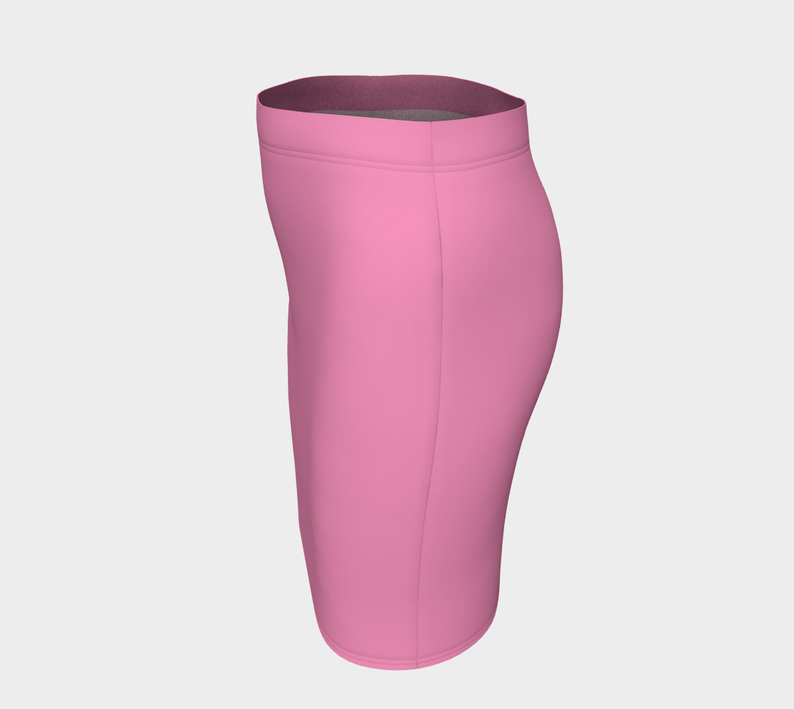 Solid Fitted Skirt - Light Pink - SummerTies