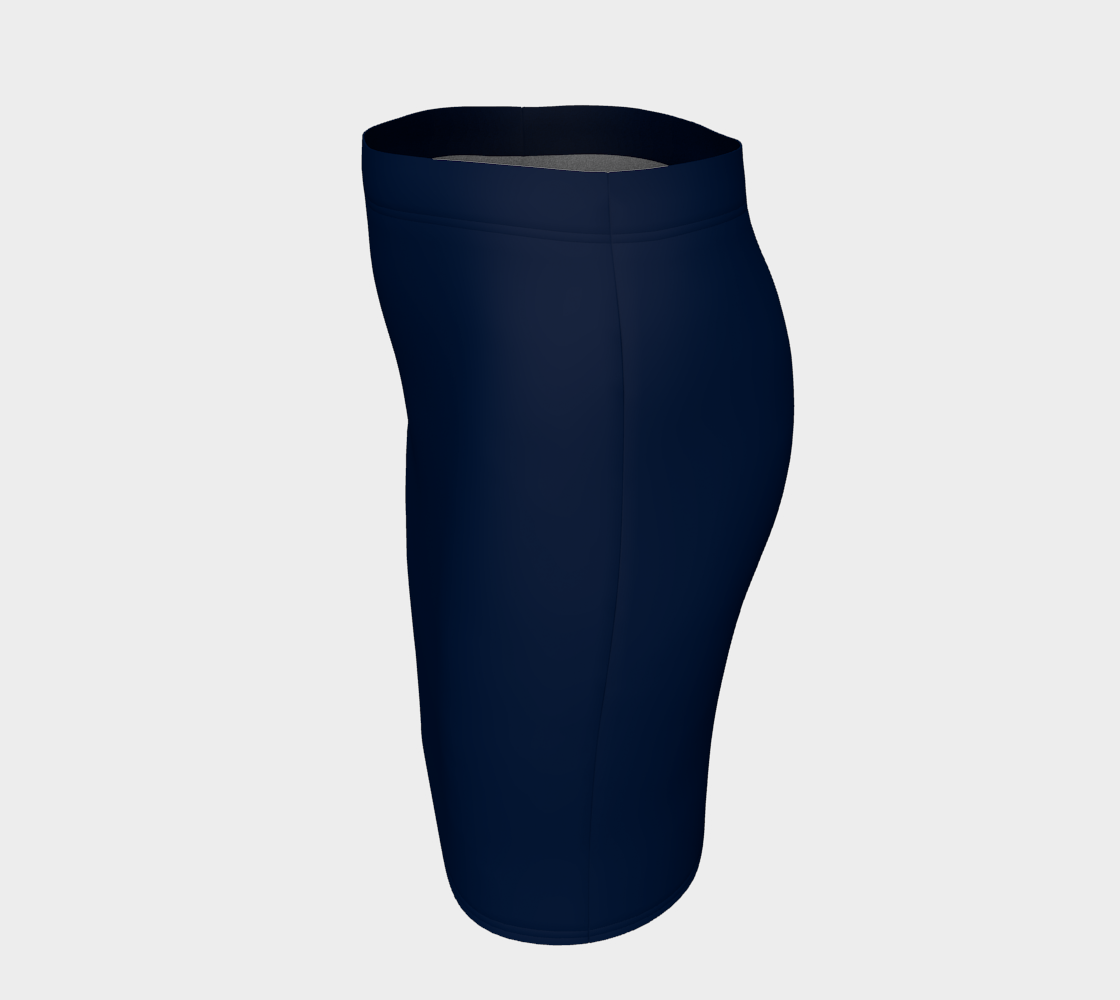 Solid Fitted Skirt - Navy - SummerTies