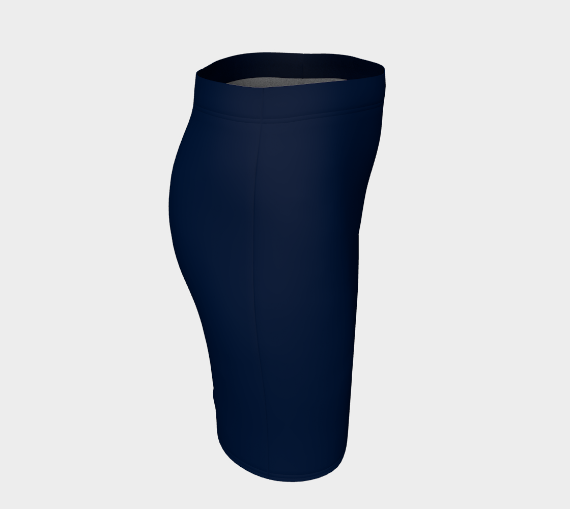 Solid Fitted Skirt - Navy - SummerTies