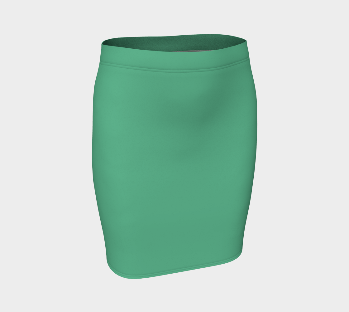 Solid Fitted Skirt - Light Green - SummerTies