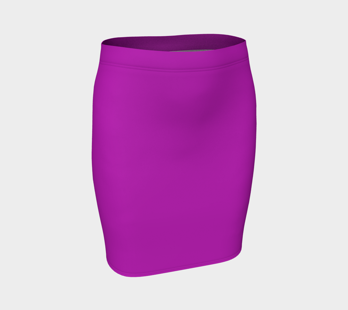 Solid Fitted Skirt - Purple - SummerTies