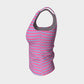 Striped Fitted Tank Top - Light Blue on Pink - SummerTies