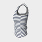 Striped Fitted Tank Top - Navy on White - SummerTies