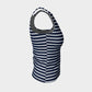 Striped Fitted Tank Top - White on Navy - SummerTies