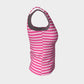 Striped Fitted Tank Top - White on Pink - SummerTies