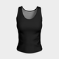 Solid Fitted Tank Top - Black - SummerTies