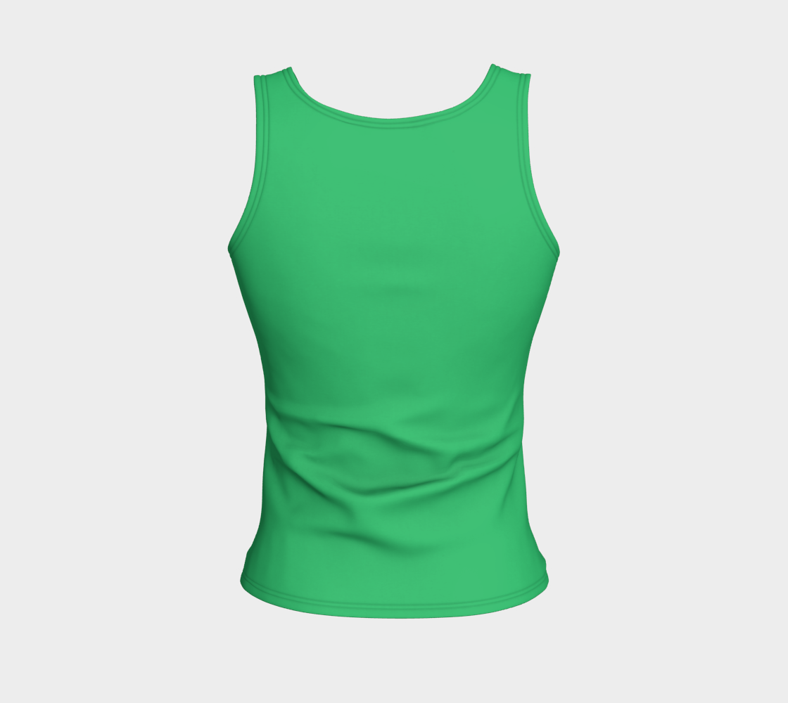 Solid Fitted Tank Top - Green - SummerTies